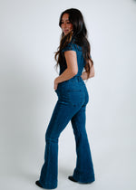 Out West Denim Bell Bottom Jumpsuit