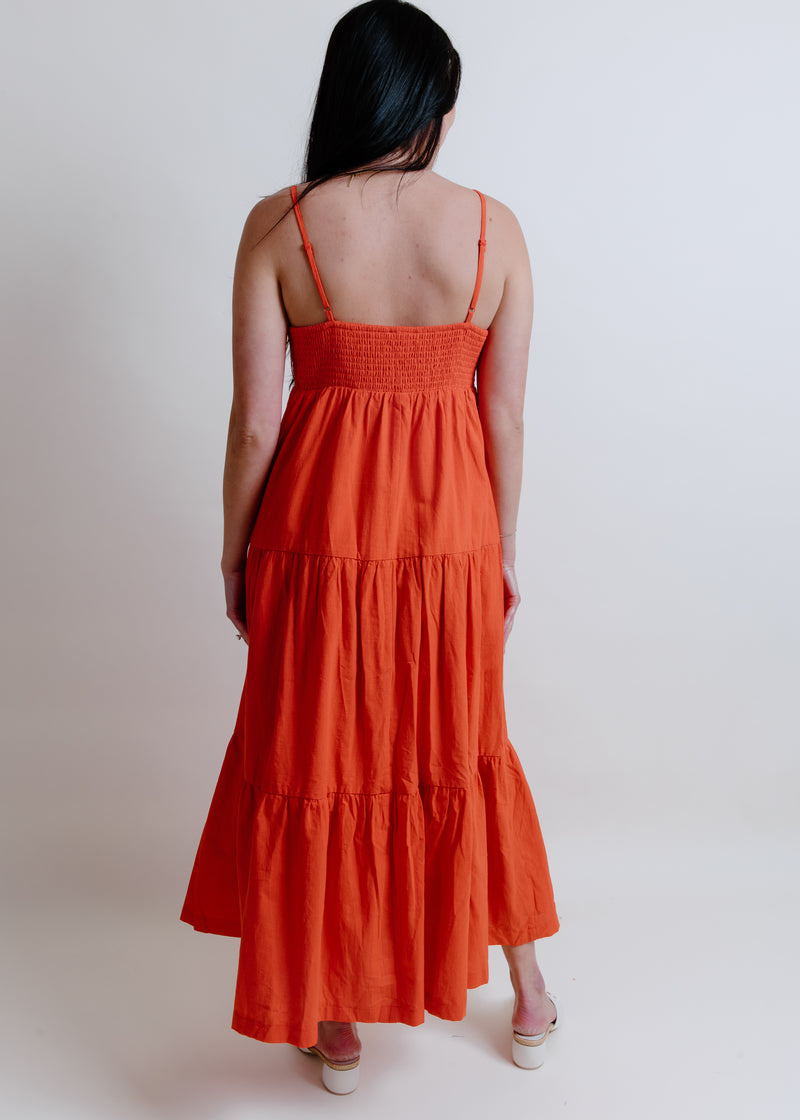 Palermo Crochet Maxi Dress - Poppy Red