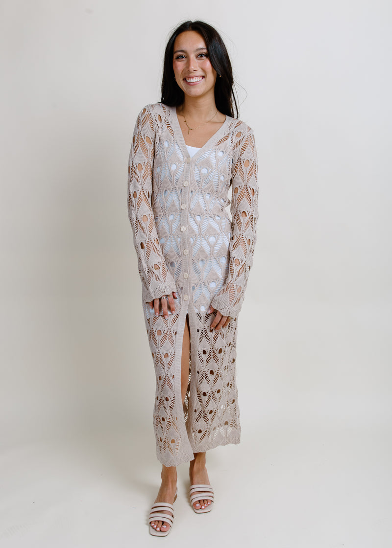 Palm Springs Crochet Maxi Cardigan