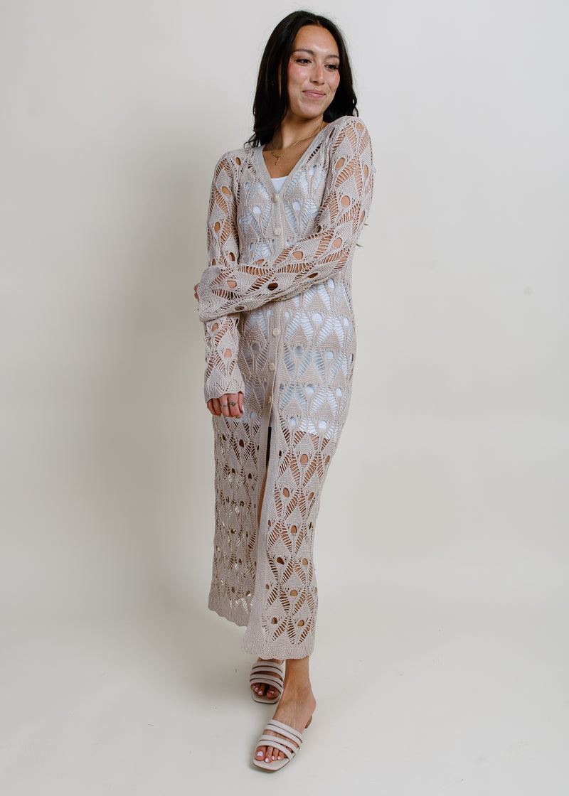 Palm Springs Crochet Maxi Cardigan