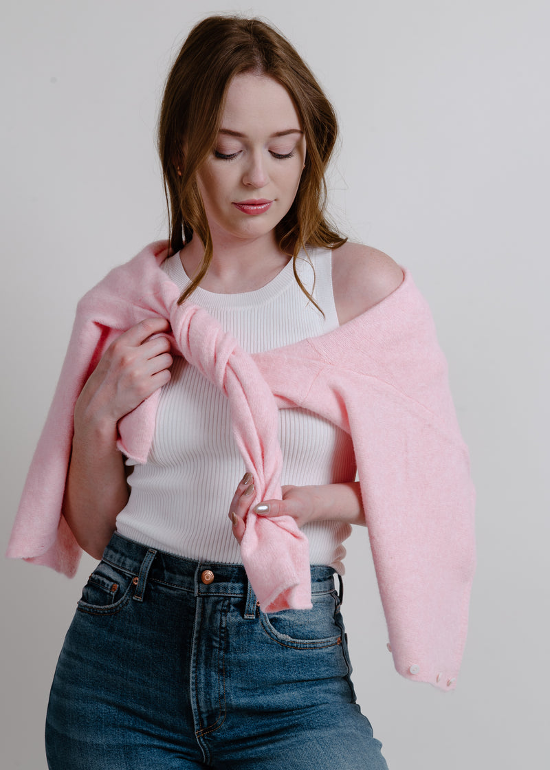 Piper Cardigan - Baby Pink