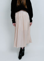 Pop Of Champagne Midi Skirt