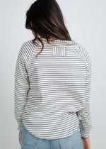 Reagan Striped Knit Top - Ivory