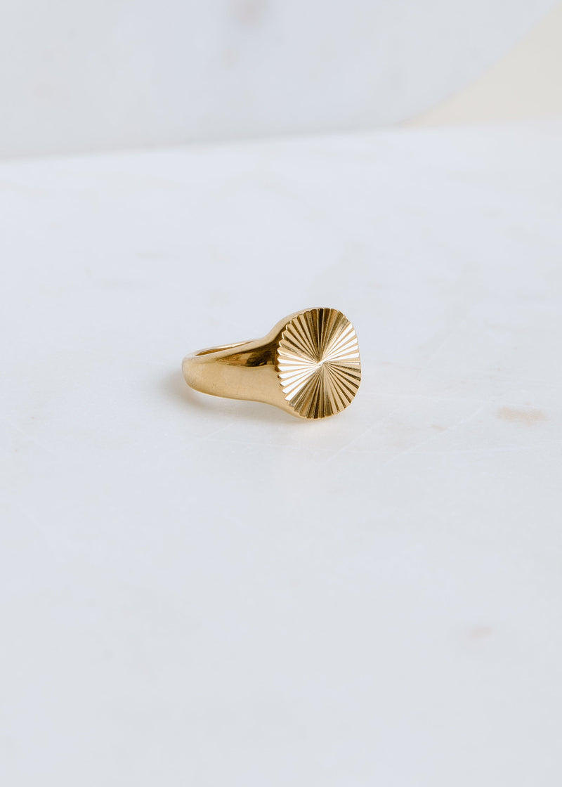 Vincent Retro Sunburst Wax Seal Ring