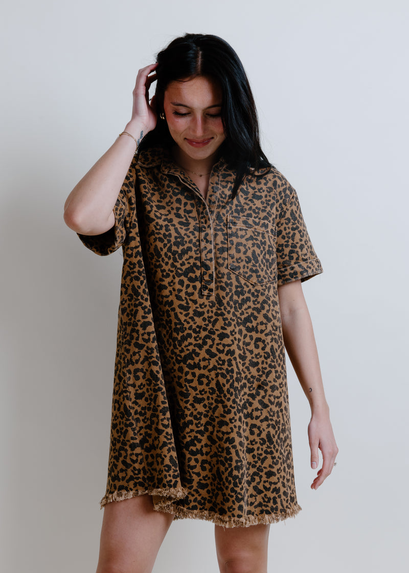 Ronnie Leopard Mini Dress