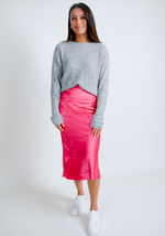 Manhattan Pink Midi Skirt