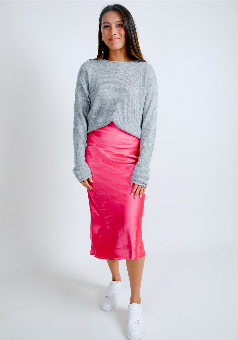 Manhattan Pink Midi Skirt