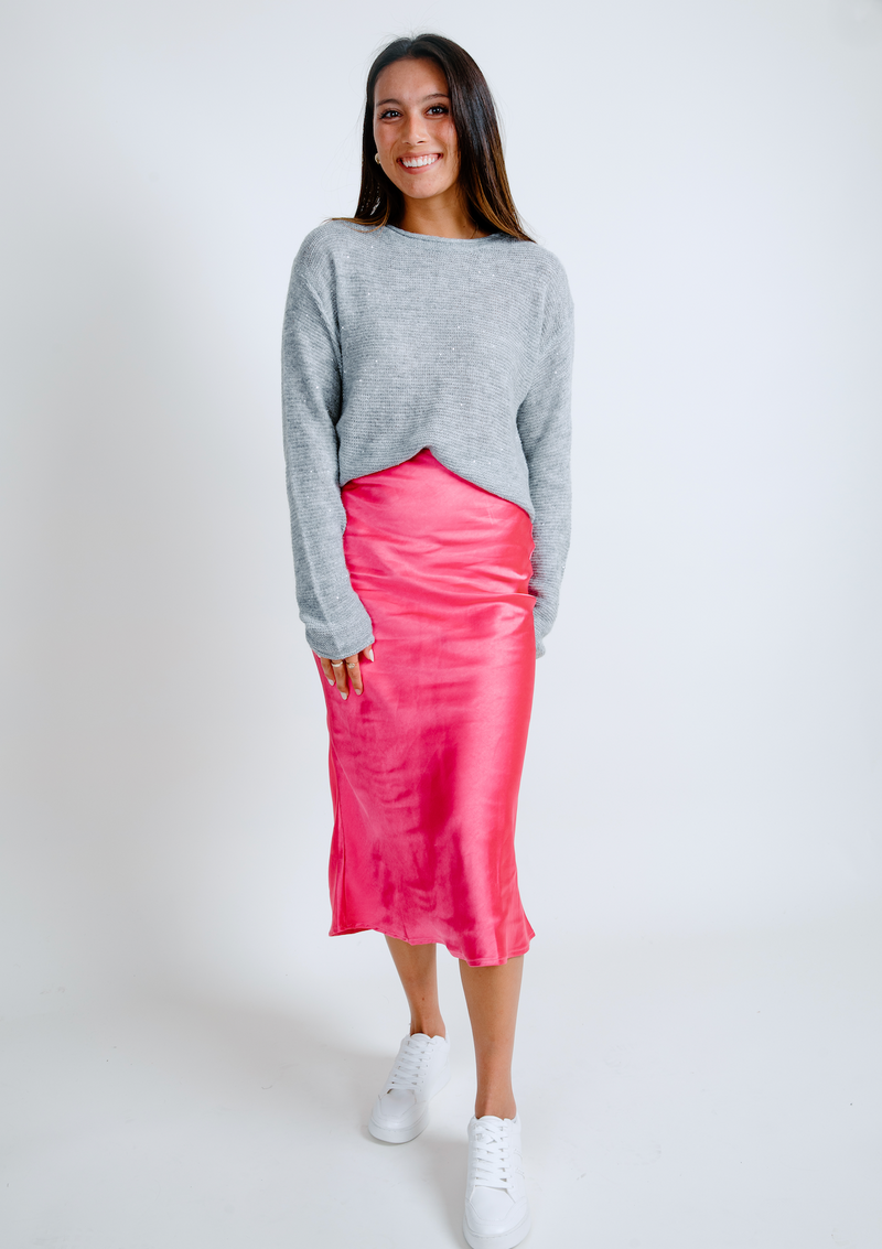 Manhattan Pink Midi Skirt