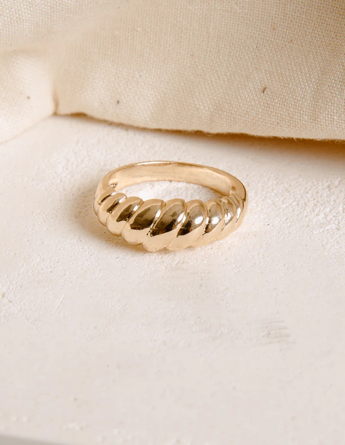 Golden Croissant Ring