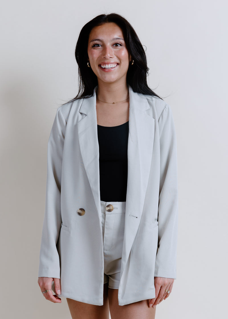 She Means Business Blazer - Natural