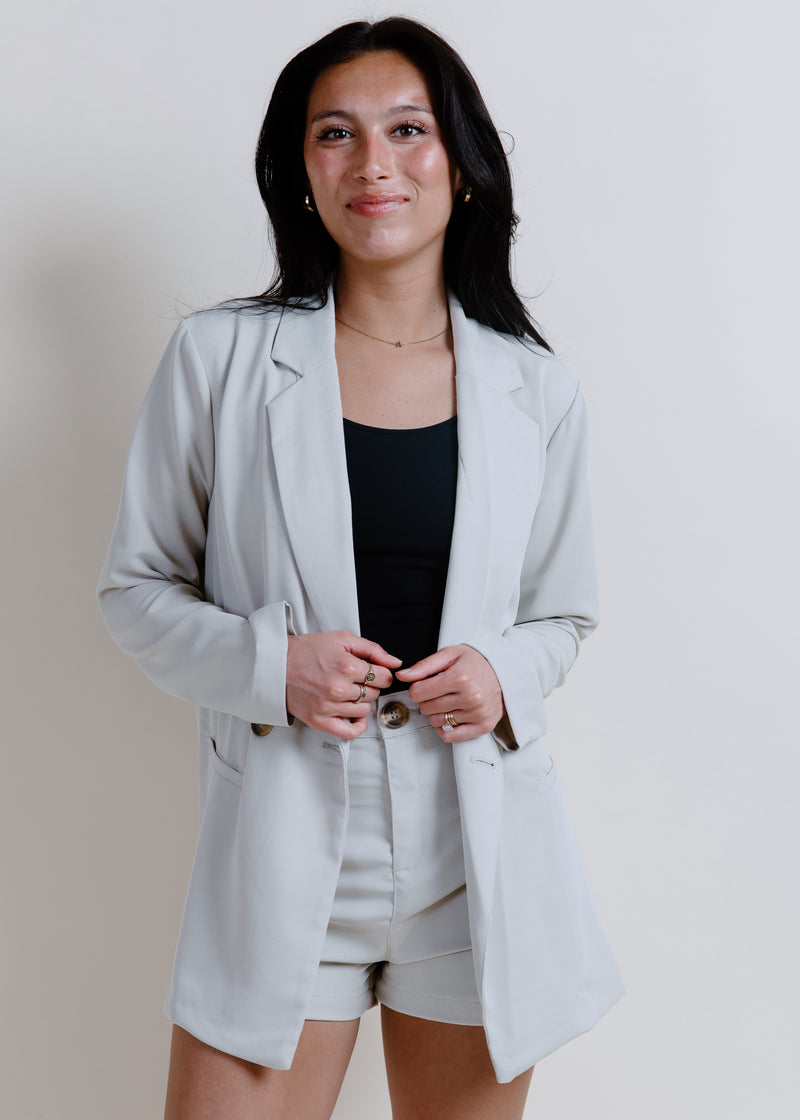 She Means Business Blazer - Natural