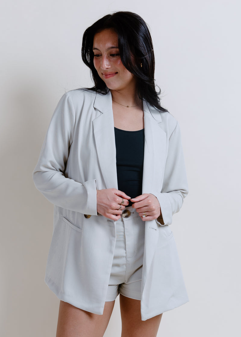 She Means Business Blazer - Natural