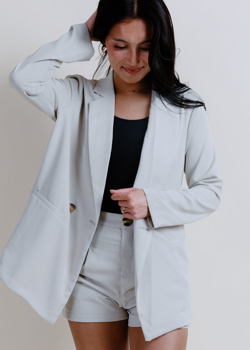 She Means Business Blazer - Natural