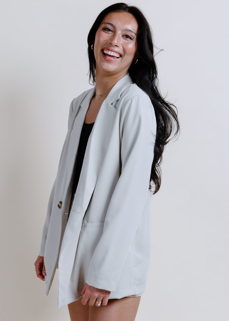 She Means Business Blazer - Natural