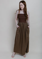 Teddi Strapless Dress - Chocolate