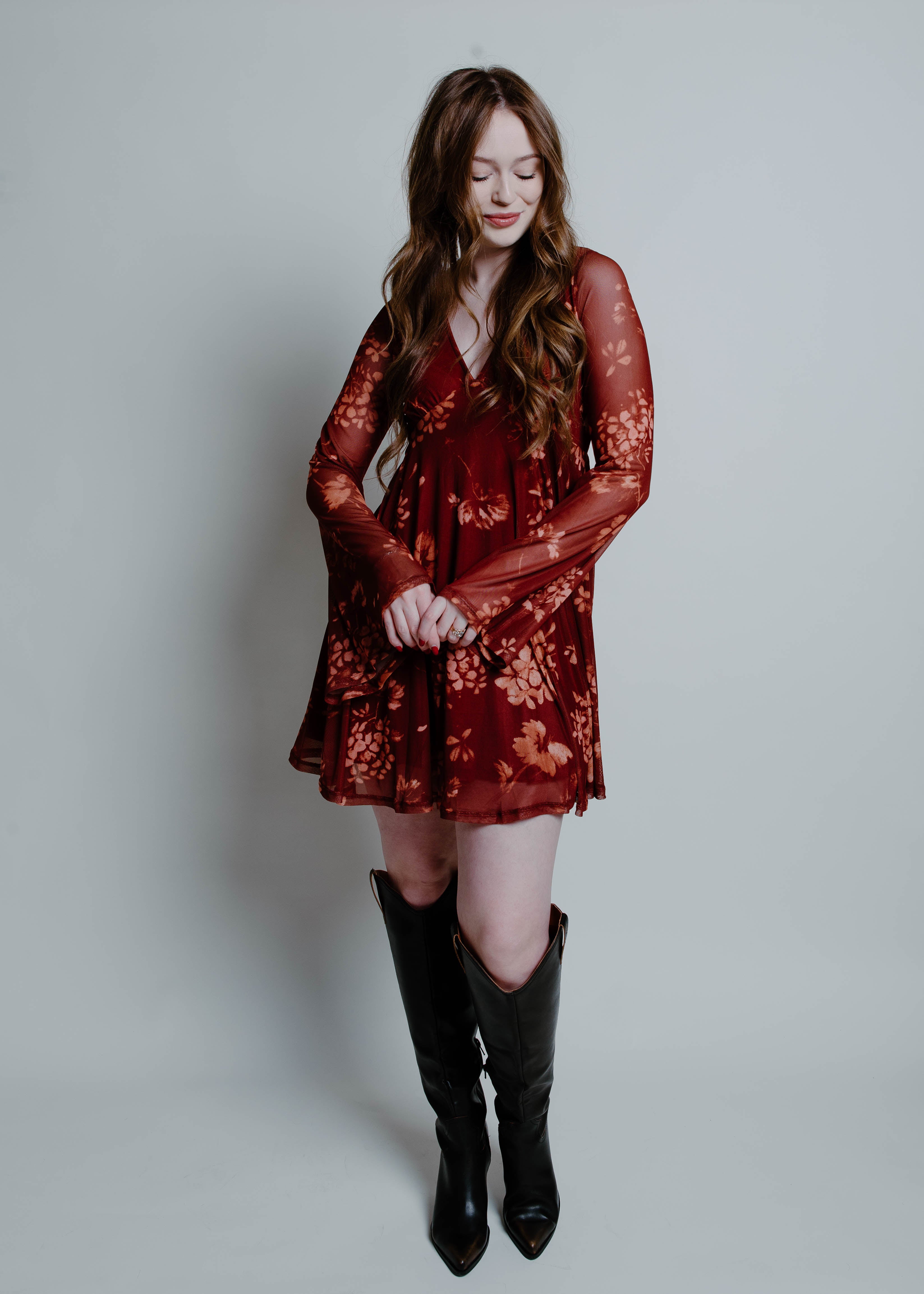 The Bella Mini Dress - Cinnamon