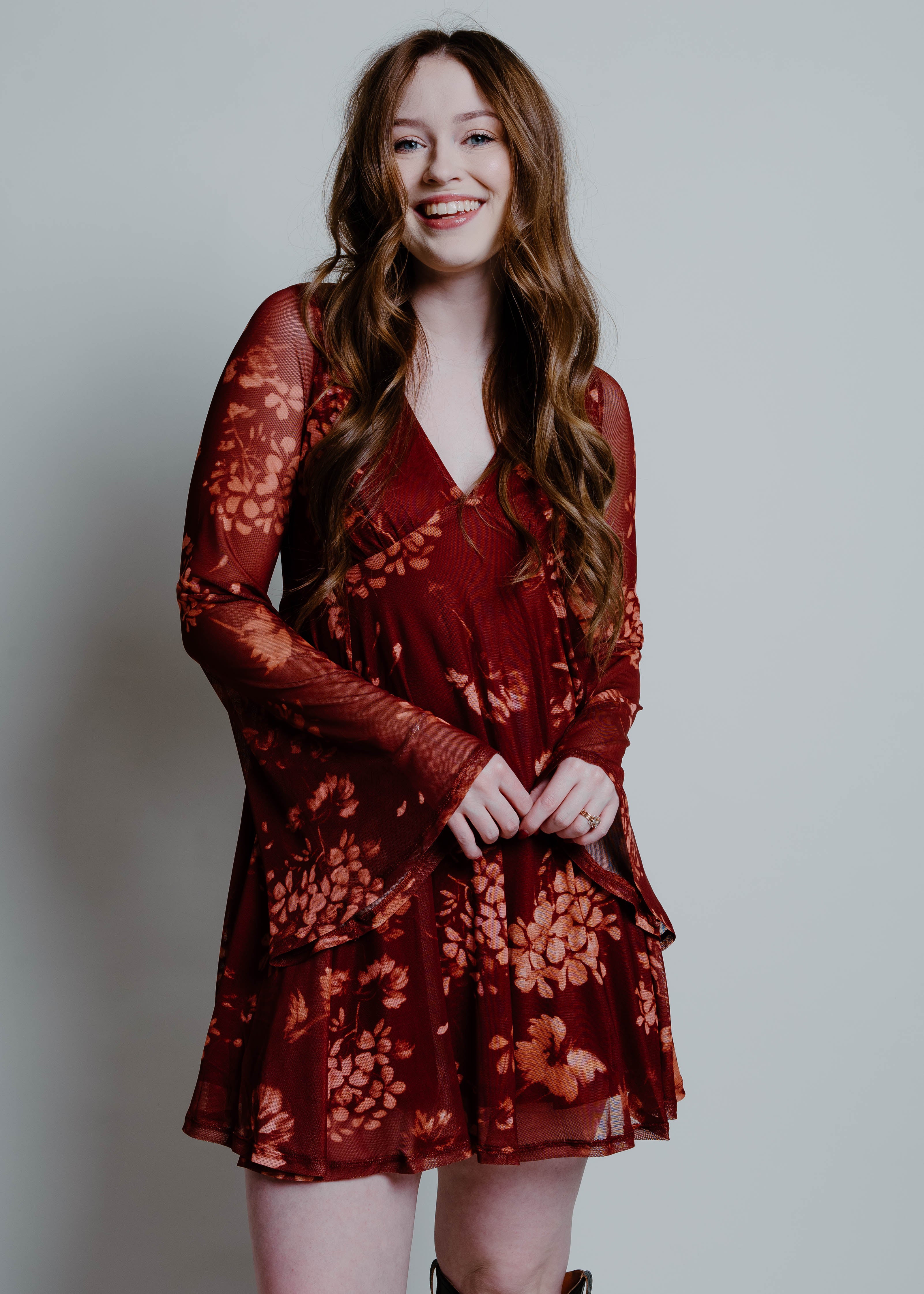 The Bella Mini Dress - Cinnamon