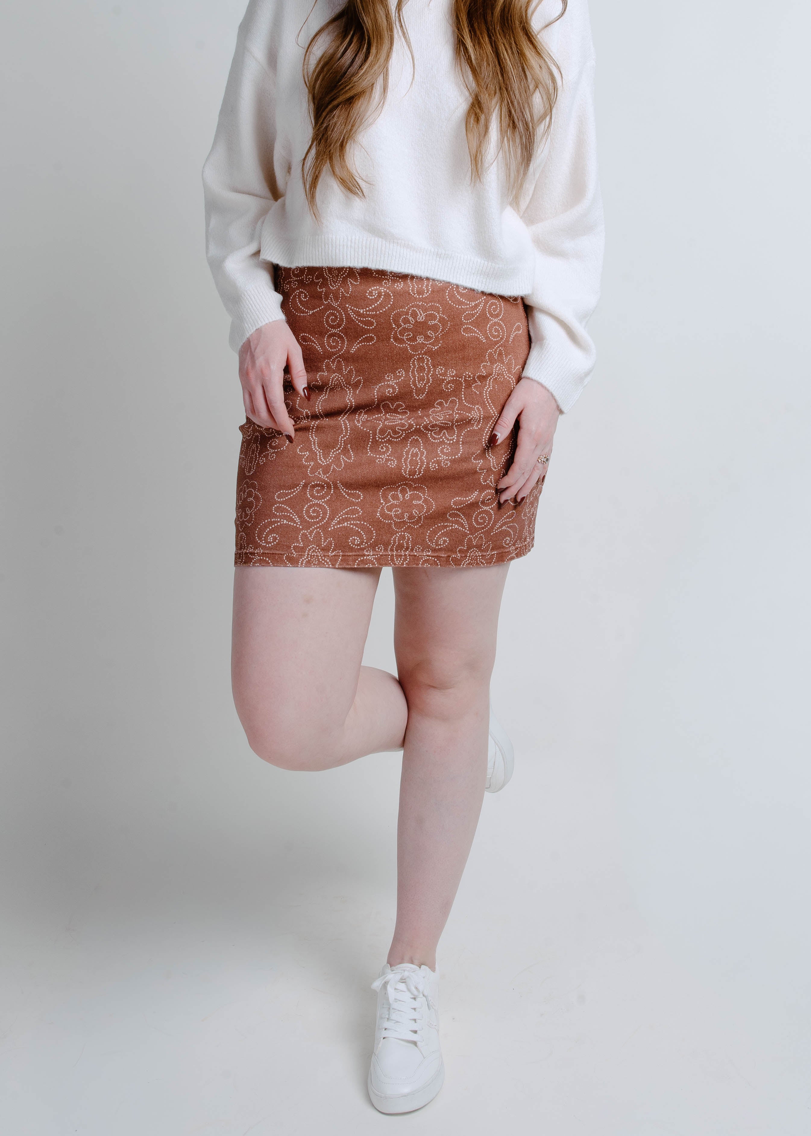 The Biltmore Mini Skirt - Rust