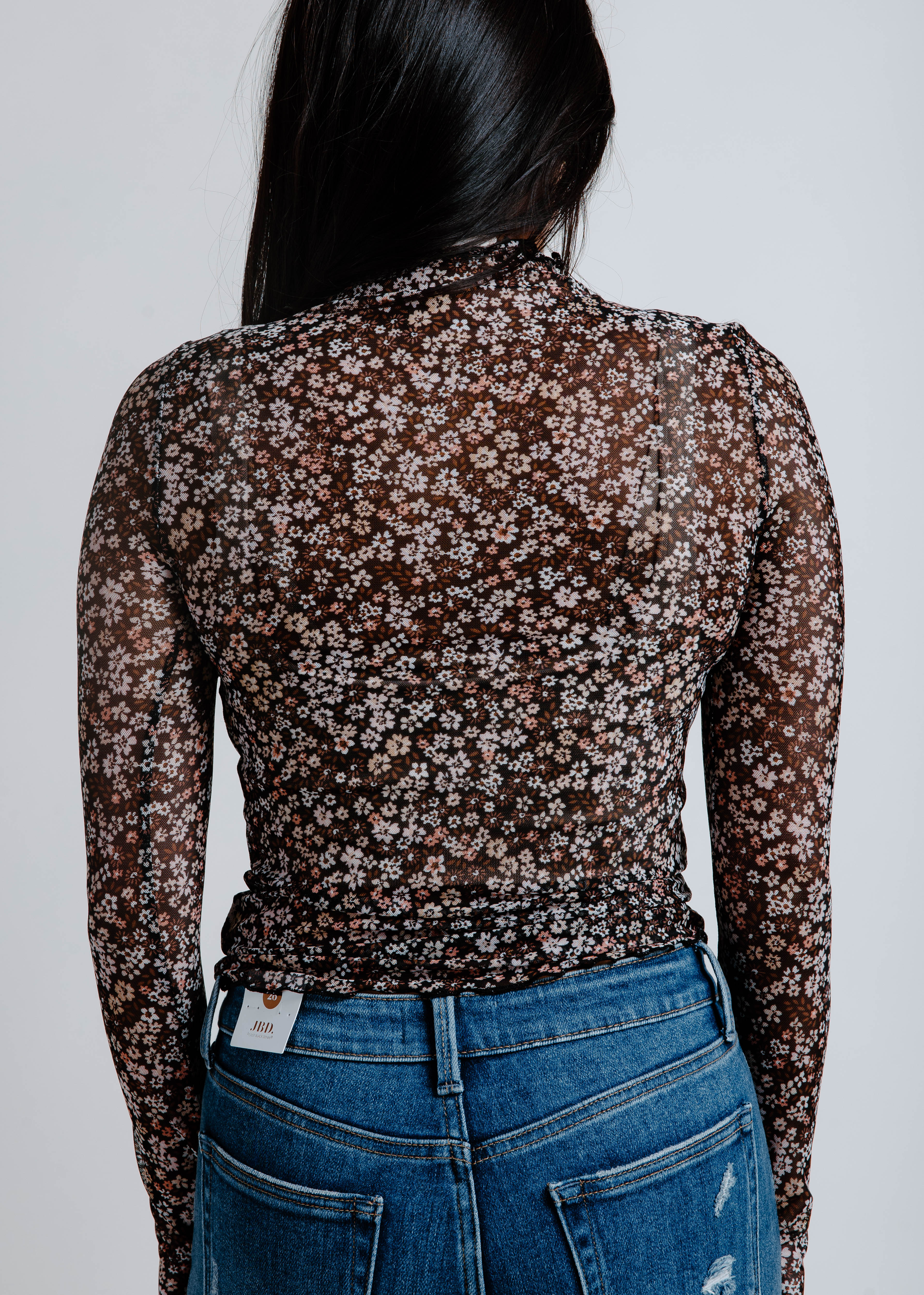 The Carrie Floral Mesh Top