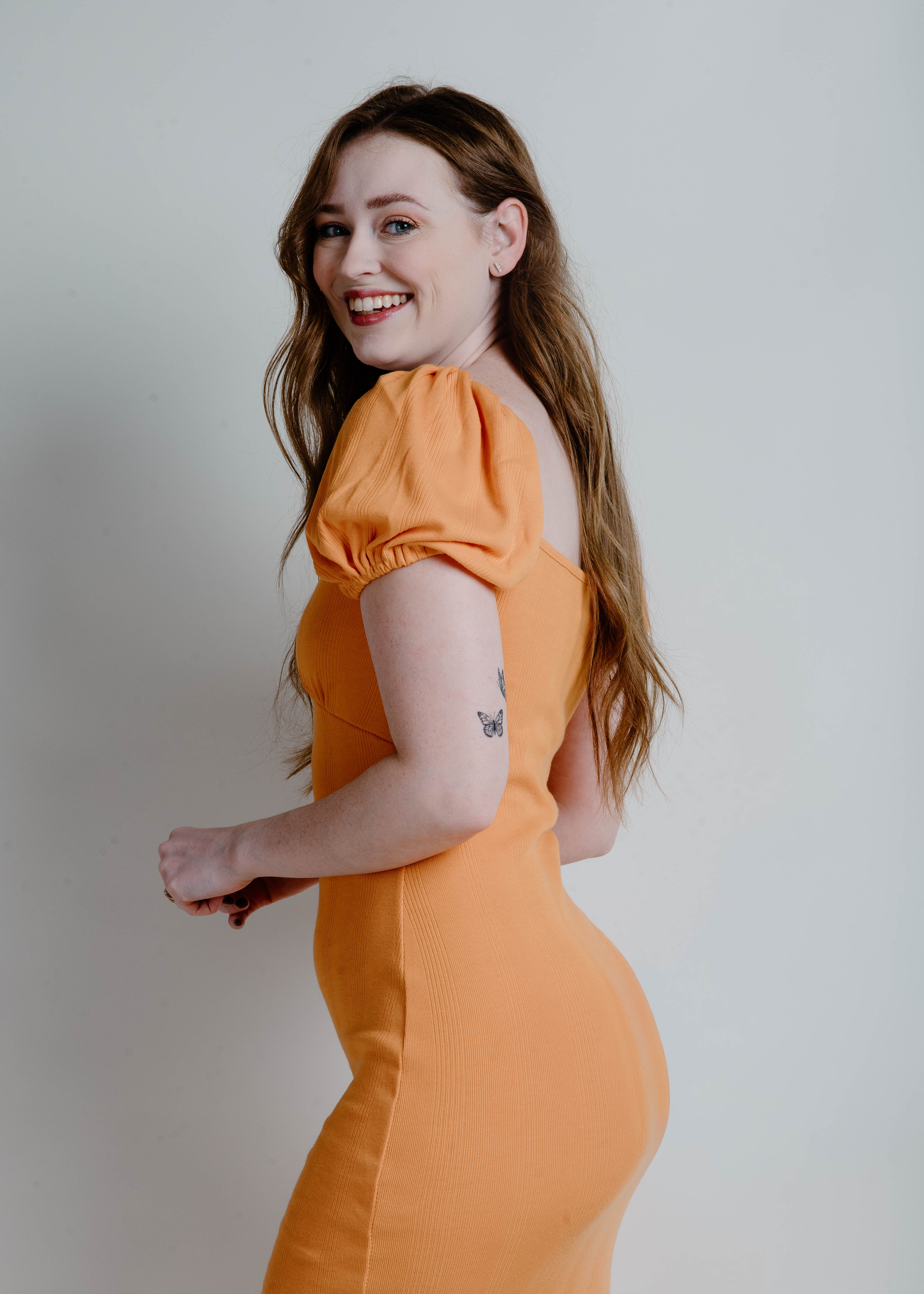 The Dorothy Midi Dress - Orange