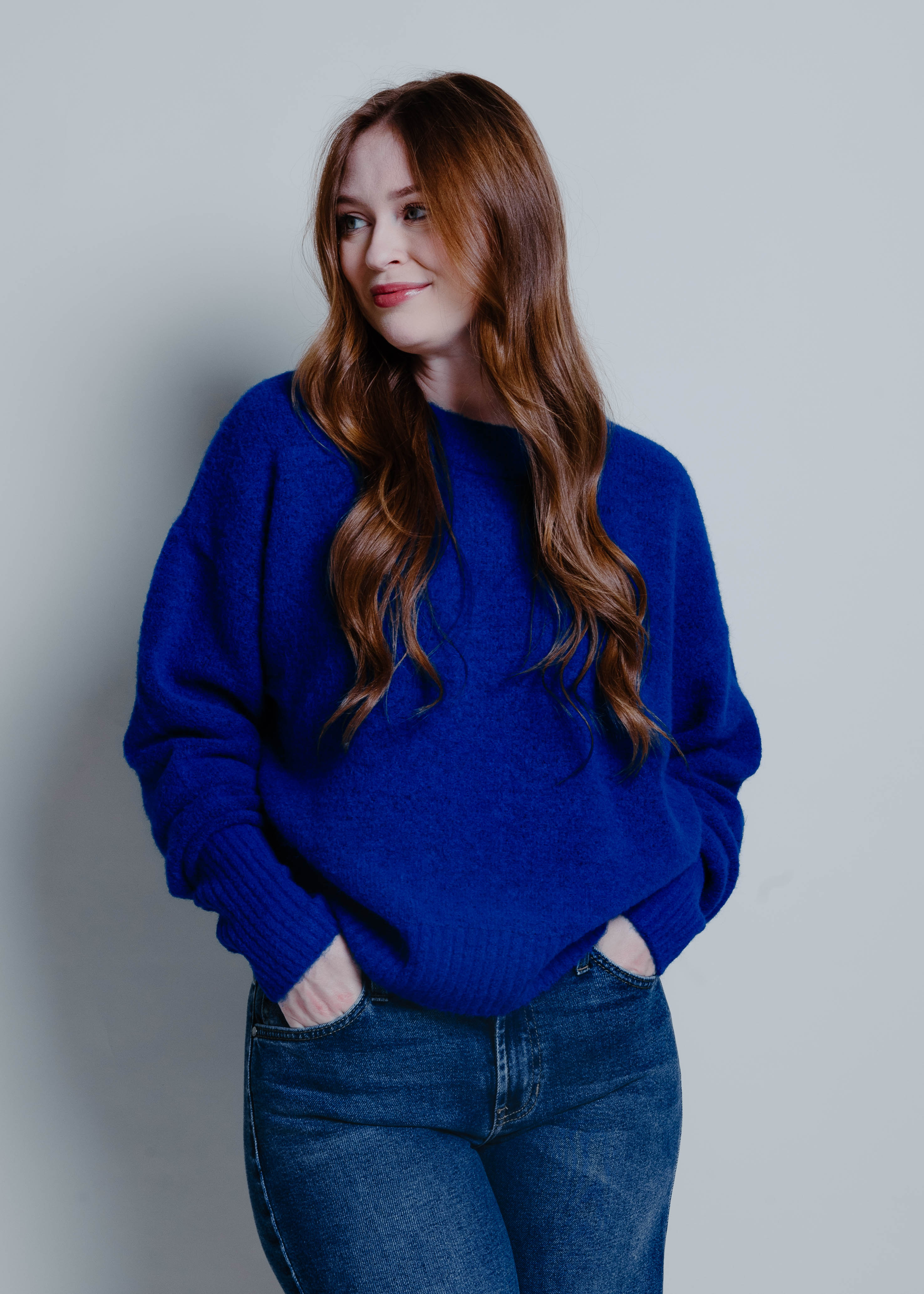The Kacey Sweater - Cobalt