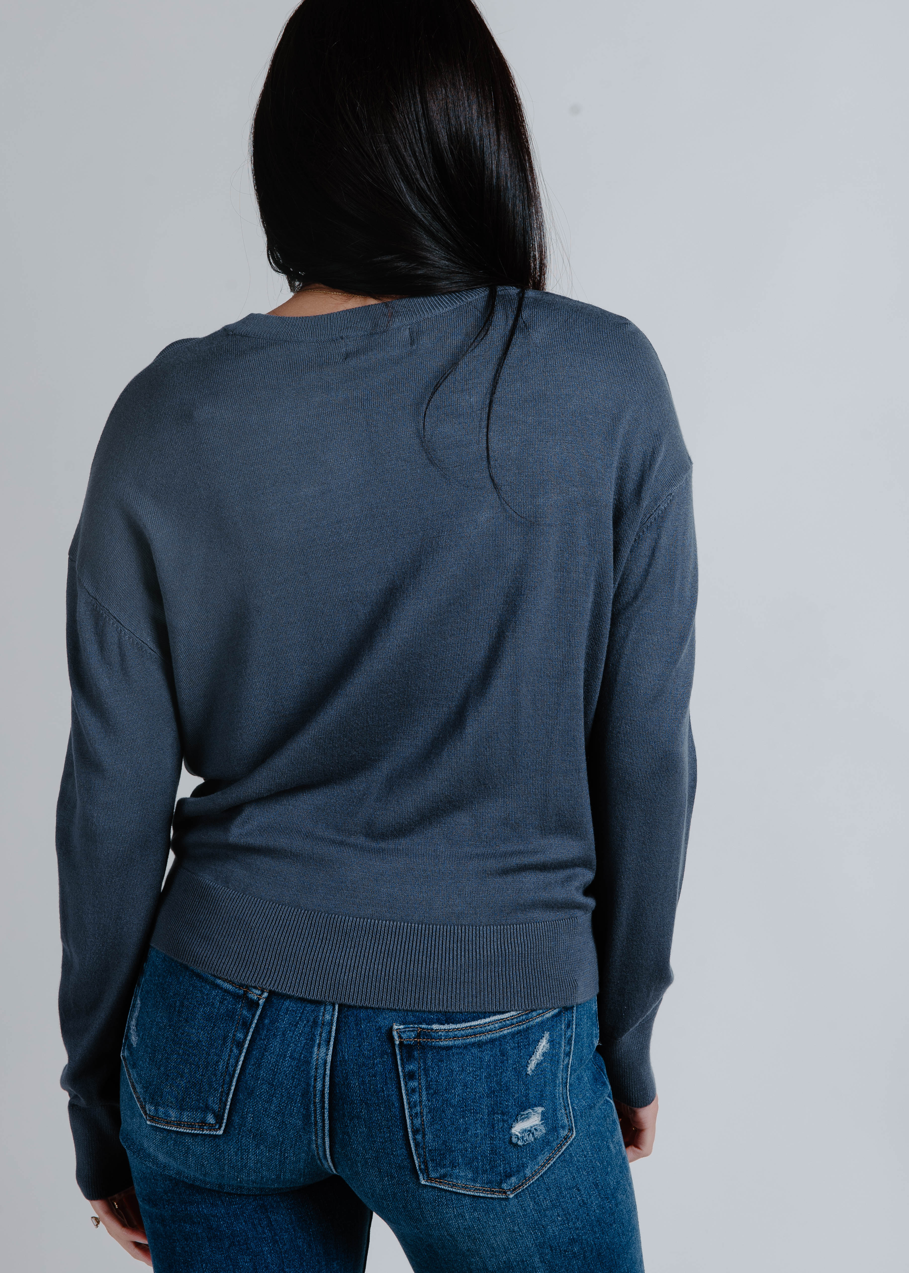 The Marianna Crewneck Sweater - Charcoal