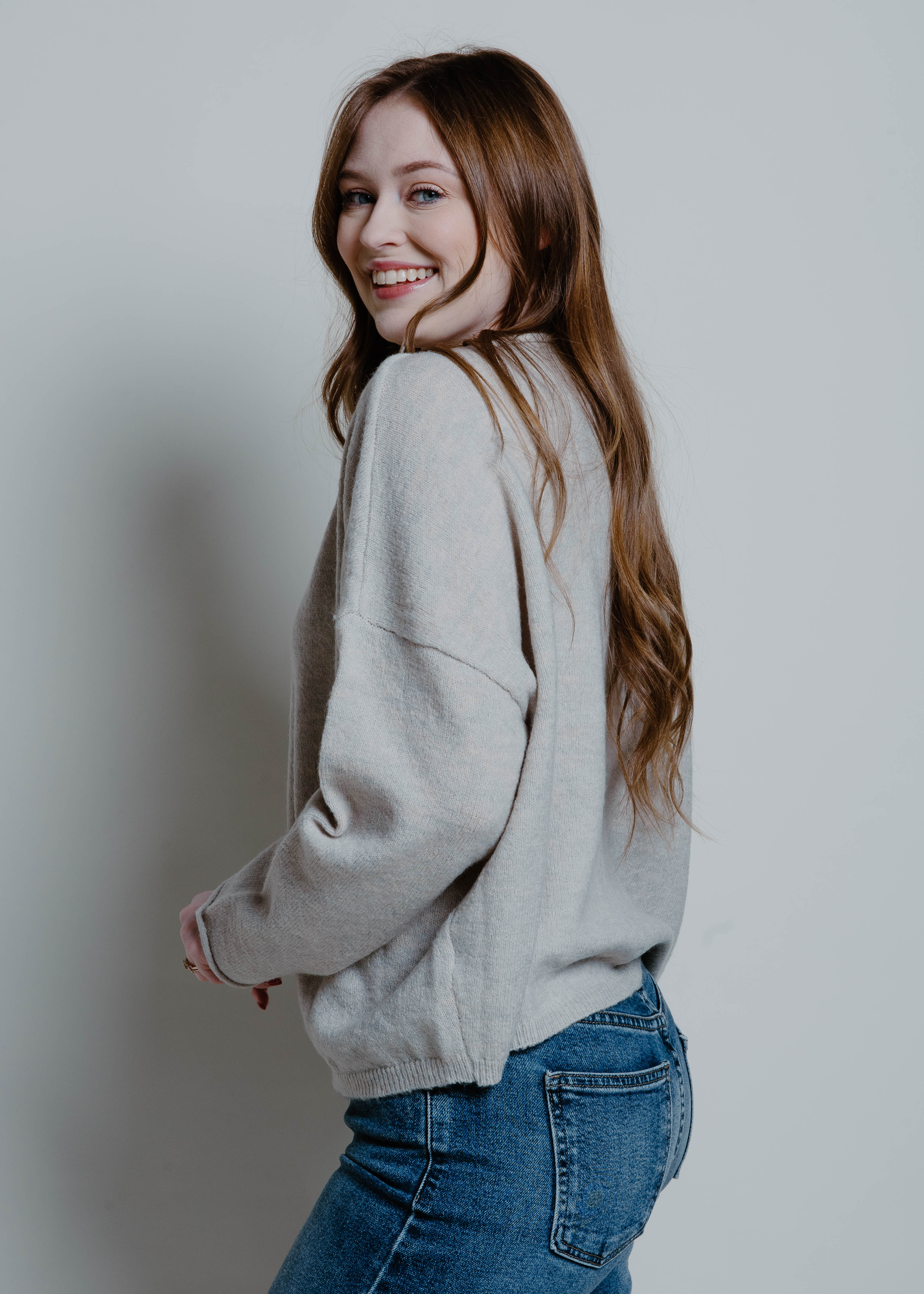 The Salty Air Sweater - Heather Grey