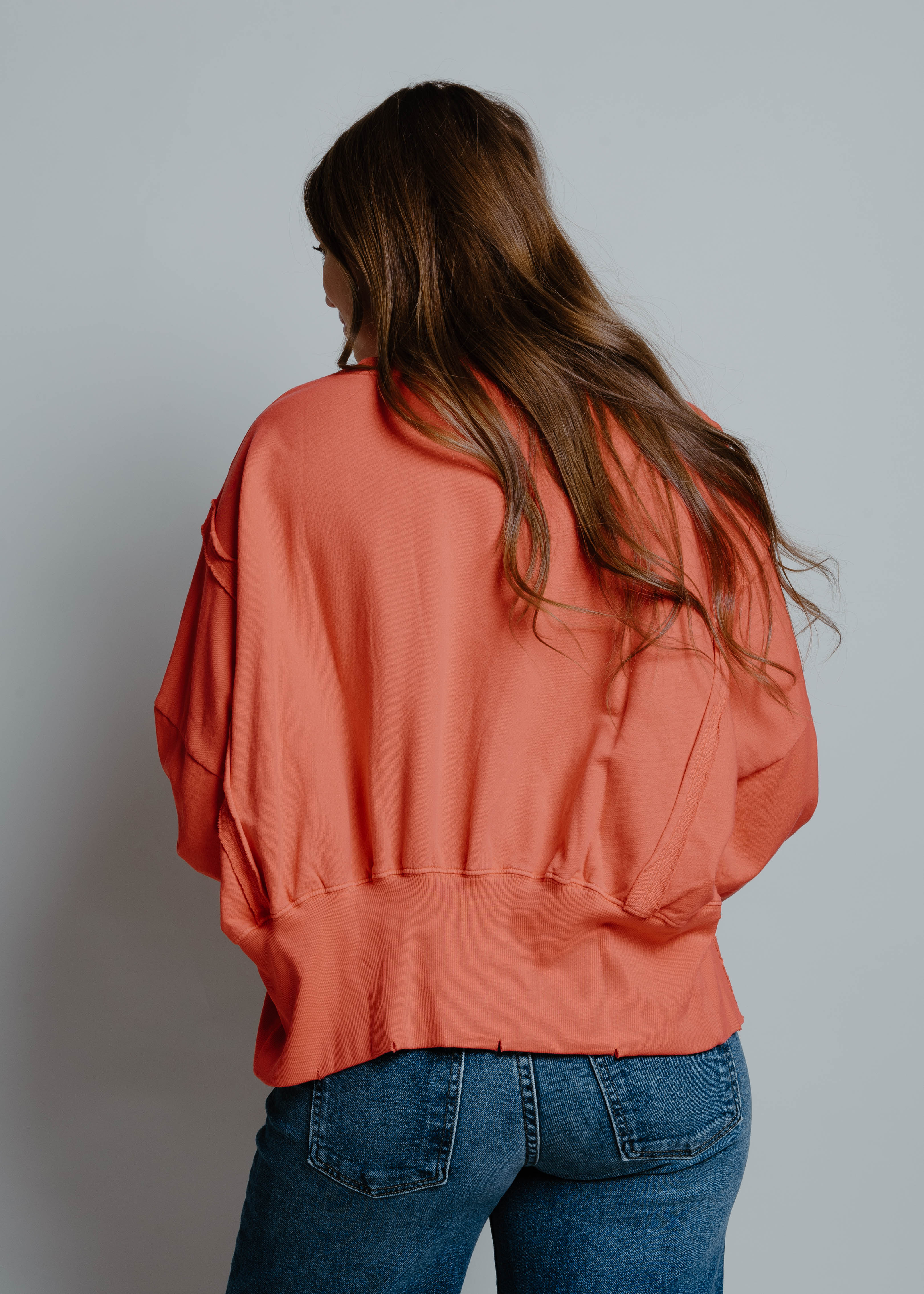 The Serena Sweatshirt - Tomato Red