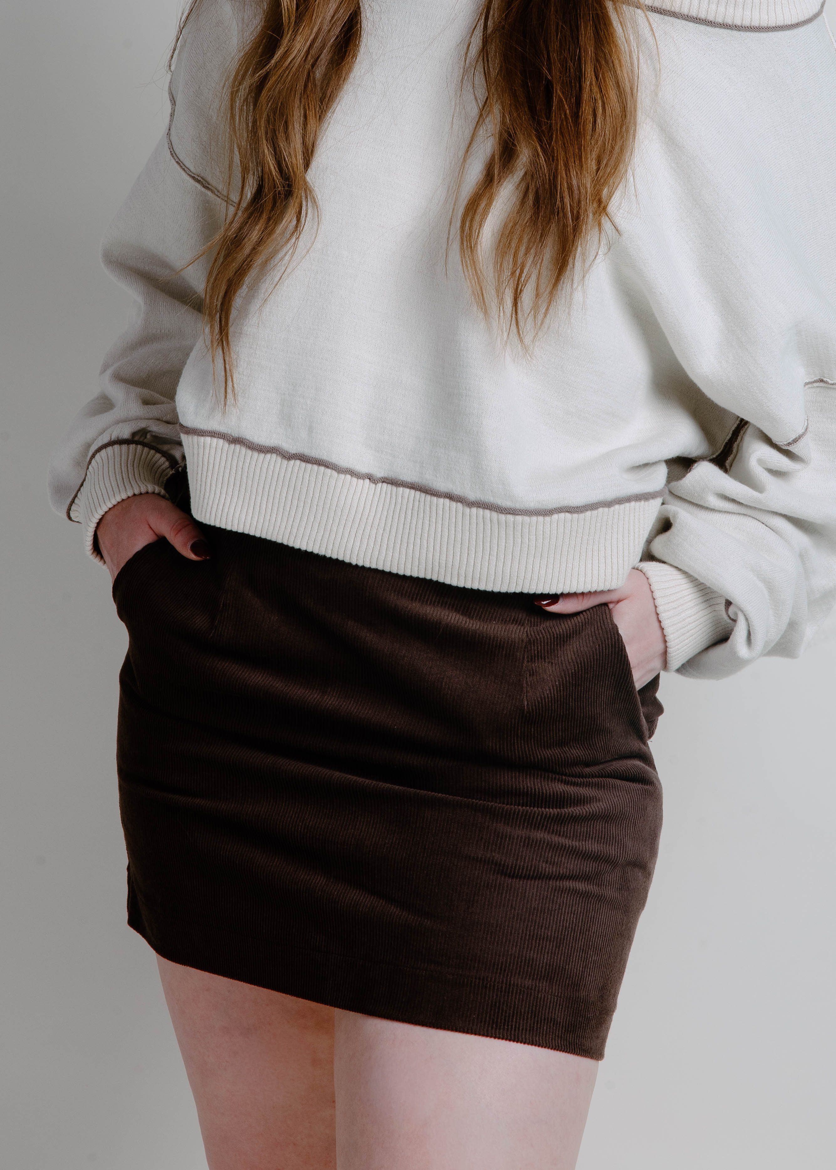 Trina Mini Skirt - Brown