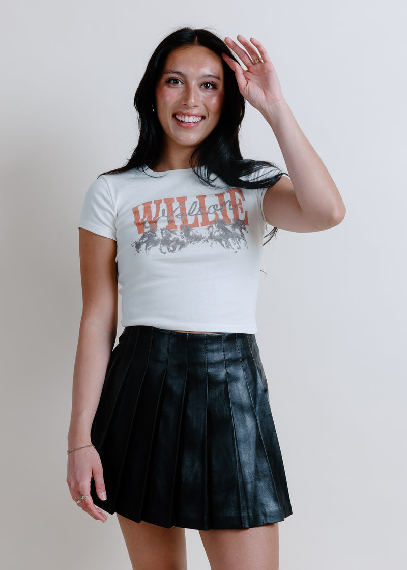 Willie Nelson Horse Cropped Tee