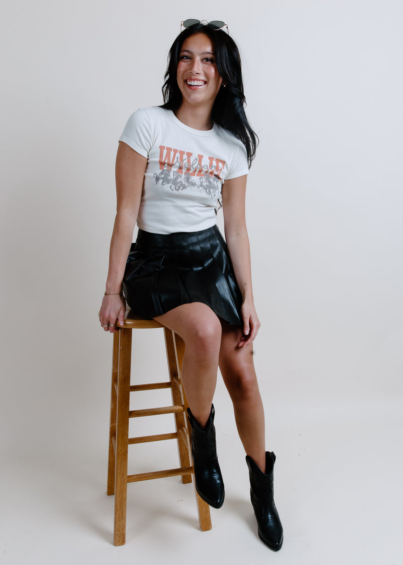 Willie Nelson Horse Cropped Tee