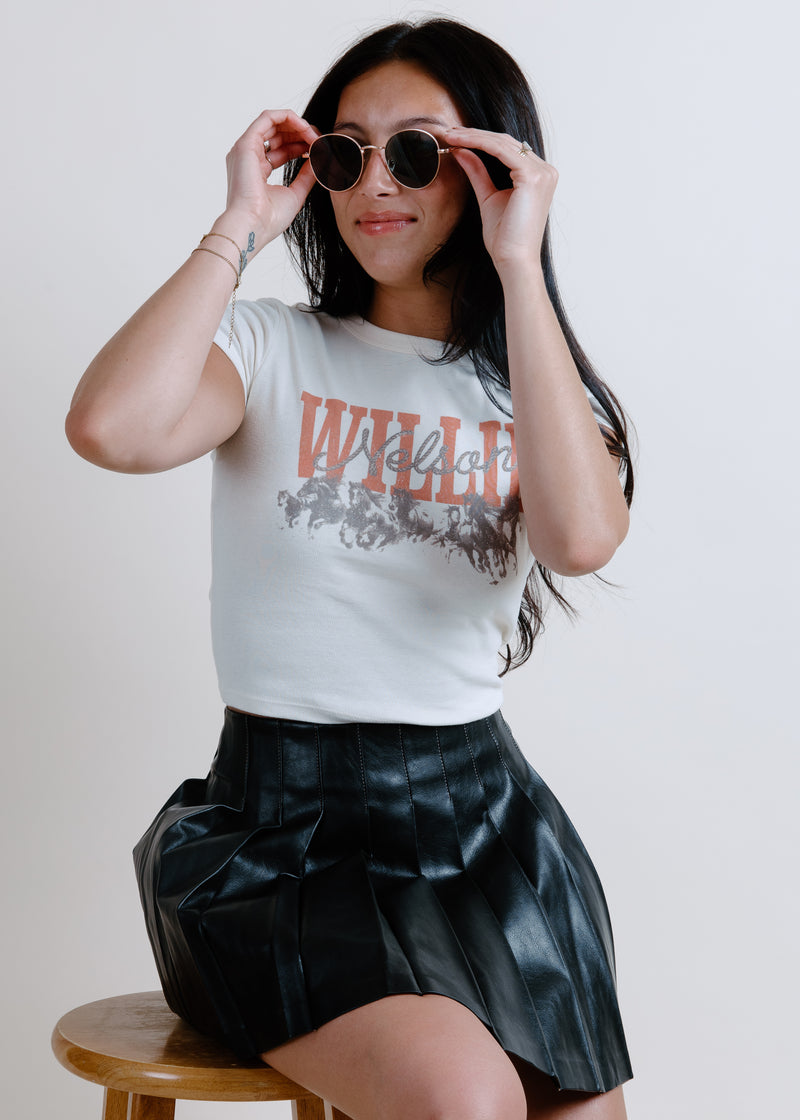 Willie Nelson Horse Cropped Tee
