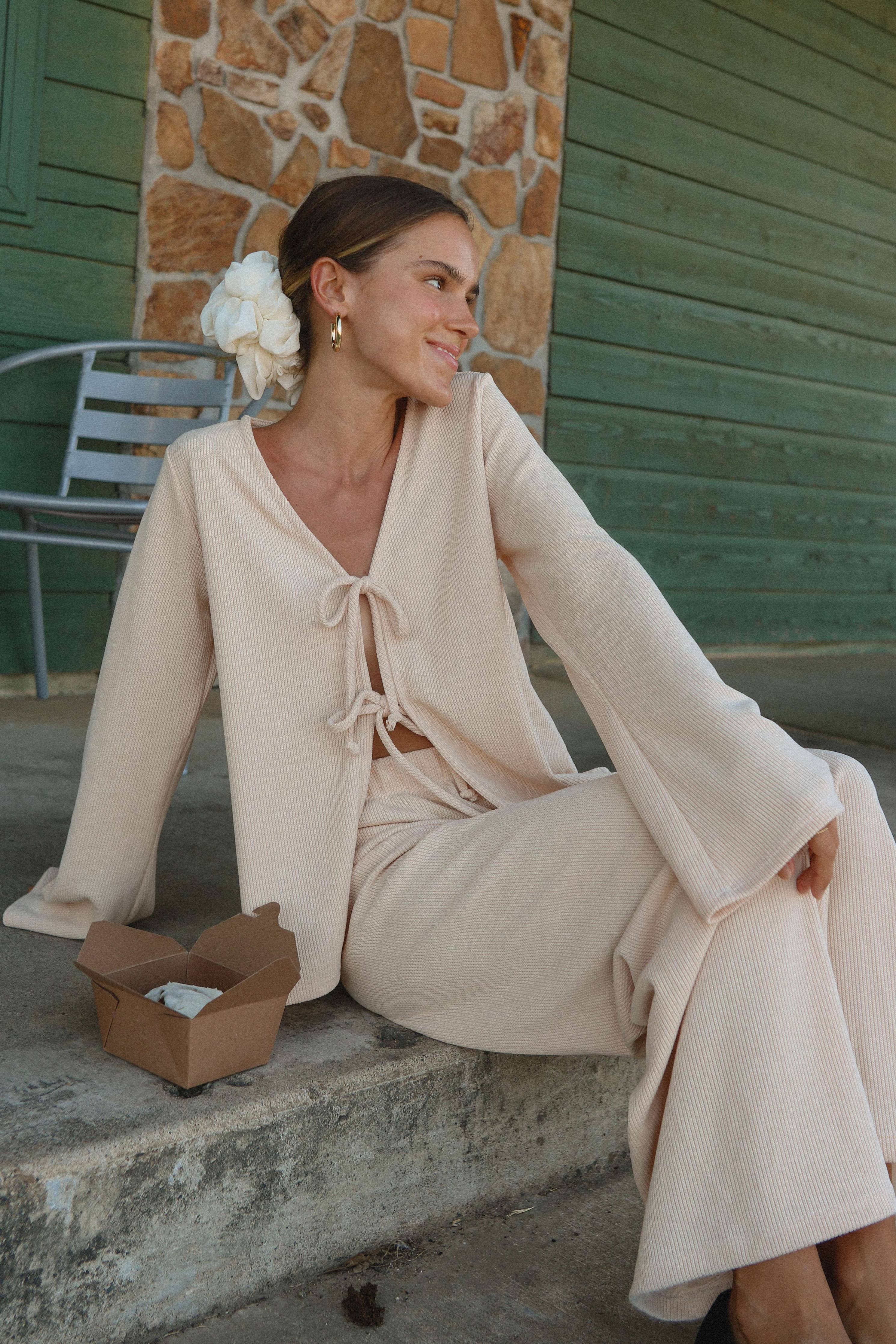 Charlie Knit Tie Set - Taupe