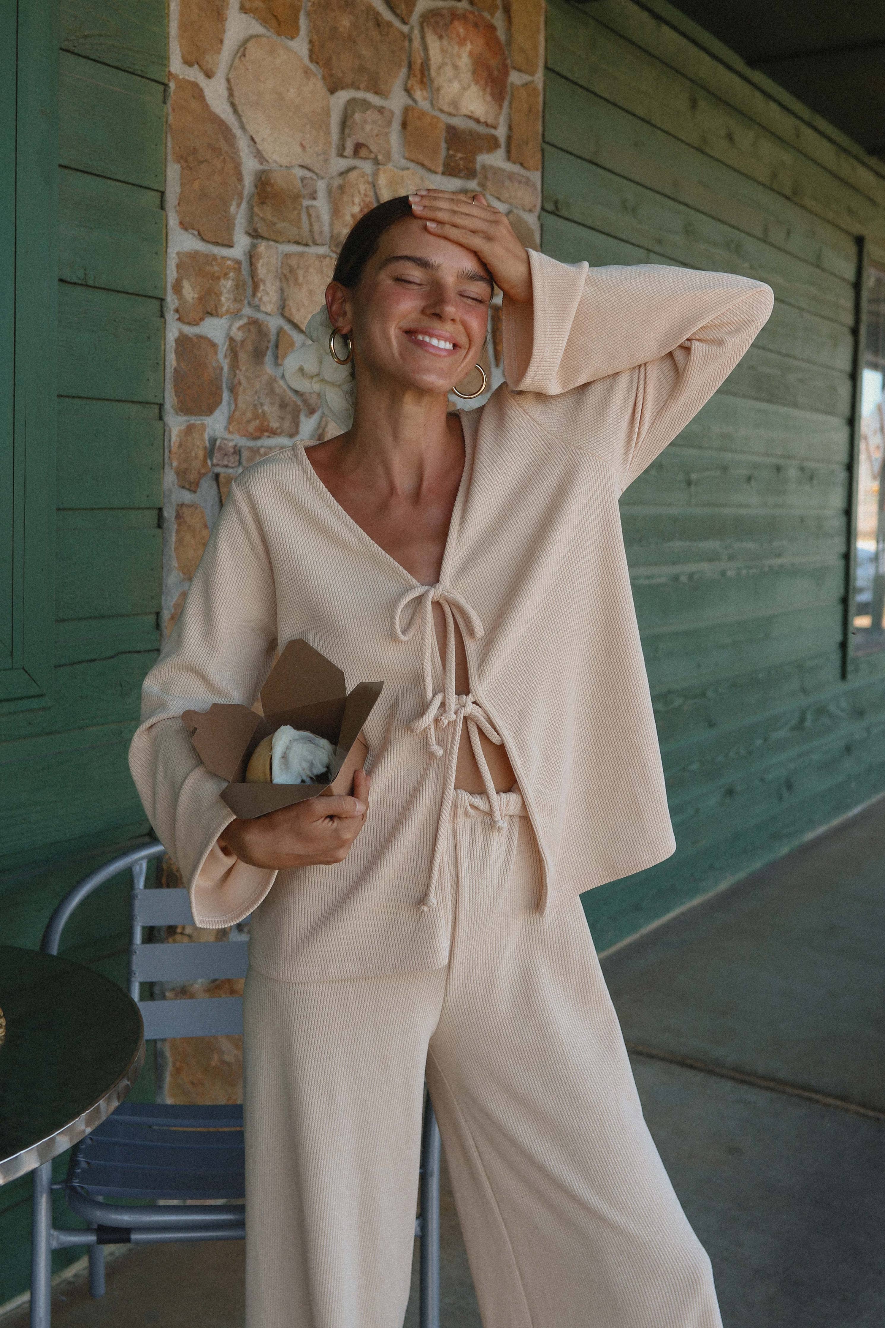 Charlie Knit Tie Set - Taupe