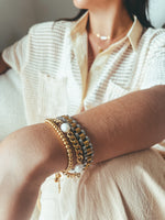 Natural Elements Gold Pearl Chain Bracelet