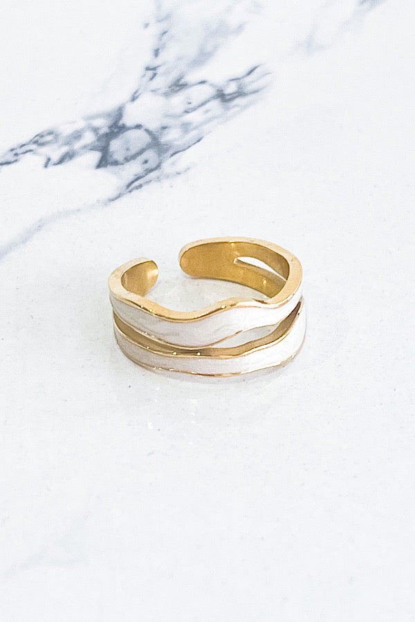 Natural Elements Marble Gold Ring