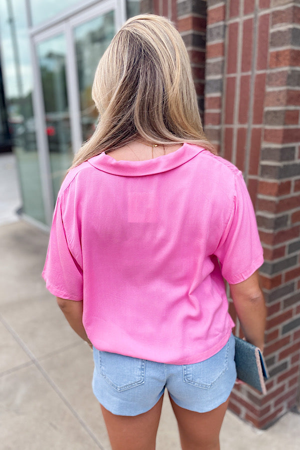Kenzie Oversized Pink Shirt