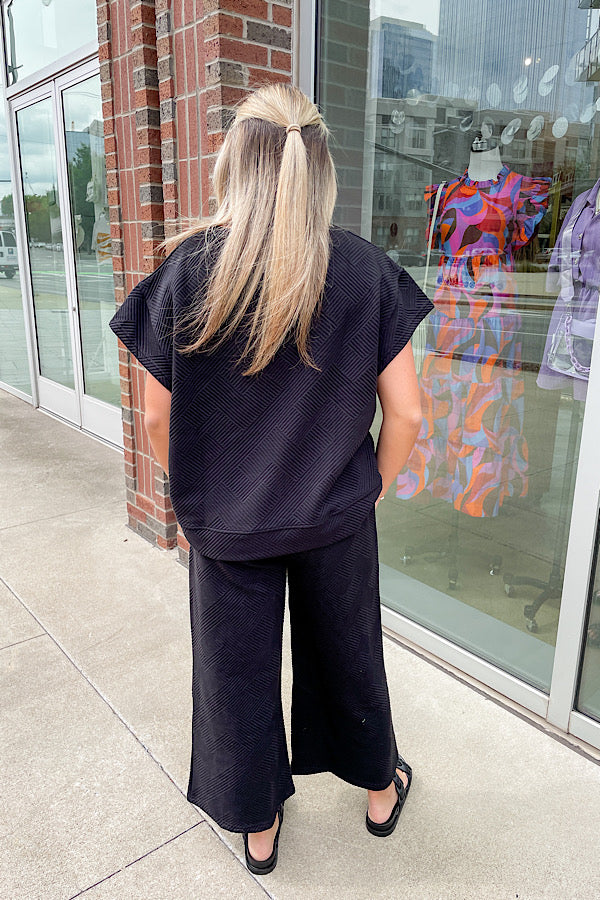 Nikki Oversized Black Top