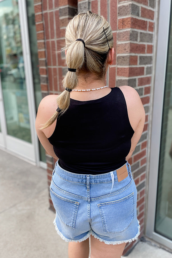 Mia Black Tank Bodysuit