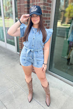 Emmy Blue Denim Romper
