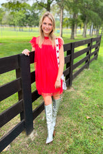 Stella Red Babydoll Dress