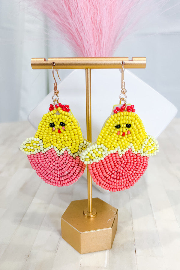 Two Hot Chicks Beaded Earrings