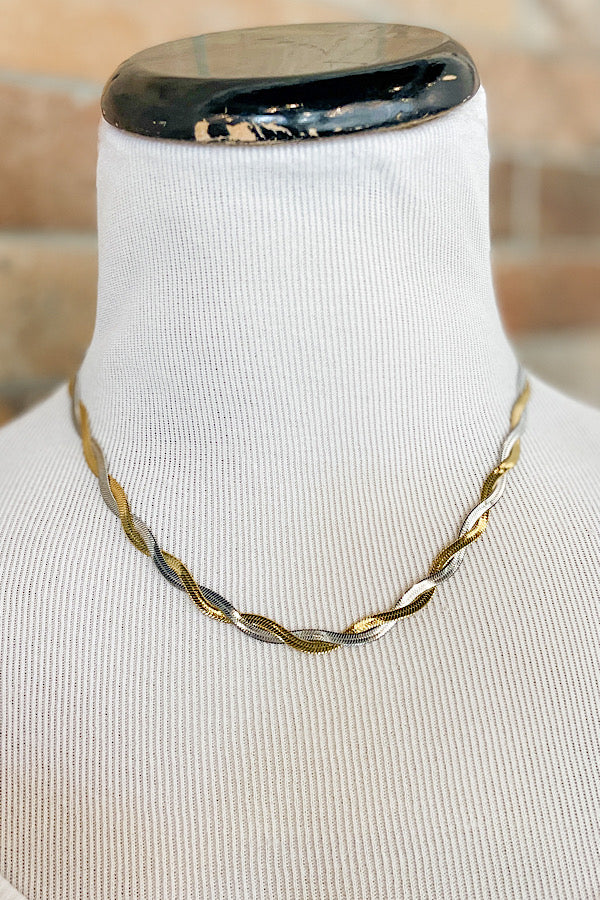 Natural Elements Mixed Metals Rope Necklace