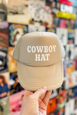 Cowboy Hat Tan Trucker Hat