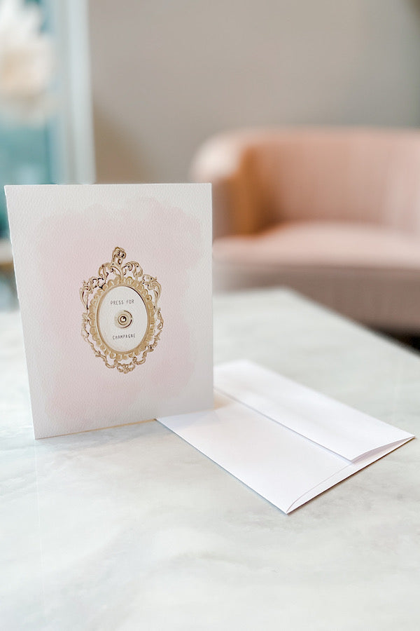 Push for Champagne Greeting Card with Envelope