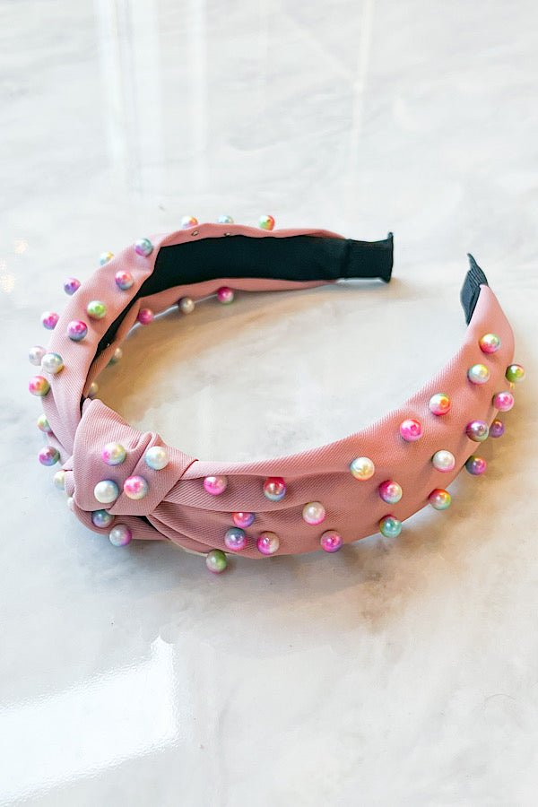 Sadie Pink Pearl Headband