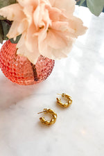 Natural Elements Twist Gold Hoops