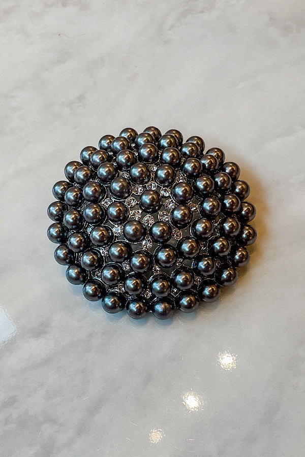 Large Gray Pearl Brooch